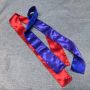 Custom printed Satin silk head wrap purple with logo