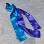 Custom printed Satin silk head wrap purple with logo