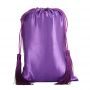 Large Pink Satin silk hair wig Bag with tassels custom