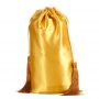 Large Pink Satin silk hair wig Bag with tassels custom