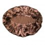 Custom Black pure silk bonnet with tie for lady