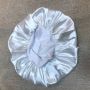 Custom Gold single layer bonnet satin silk with wide band