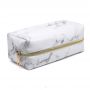 Custom marble makeup brush set bag with zipper 