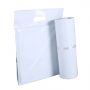 Custom white polymailer with handle and logo for clothes