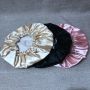 Custom waterproof Shower cap bath cap bonnet with satin lined