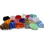 Custom hot pink satin bonnets with bling rhinestone and logo