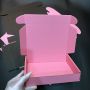 Custom small pink mailling shipping box for gift