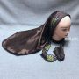 Personalized brown double layer extra long bonnets for hair wig
