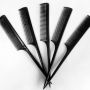 wholesale salon hair cutting level black hairdressing plastic professional barber combs