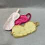 Custom pink gold silk satin 3d lace sleep eyemask with logo