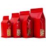 Custom logo plastic red ziplock mylar bags for food 
