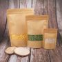 Custom kraft resealable ziplock stand up food bag for nut tea coffee snack 