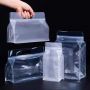 Custom logo frosted clear pvc food bag with hole handle