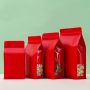 Custom logo plastic red ziplock mylar bags for food 