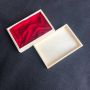 Custom velvet lining wooden gift box with lid