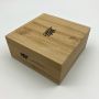 Custom bamboo wooden coin box with foam insert