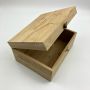 Custom large solid wooden storage box with hinged lid