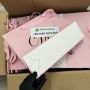 Custom pink paper shopping gift hair bags for wig hair bundles