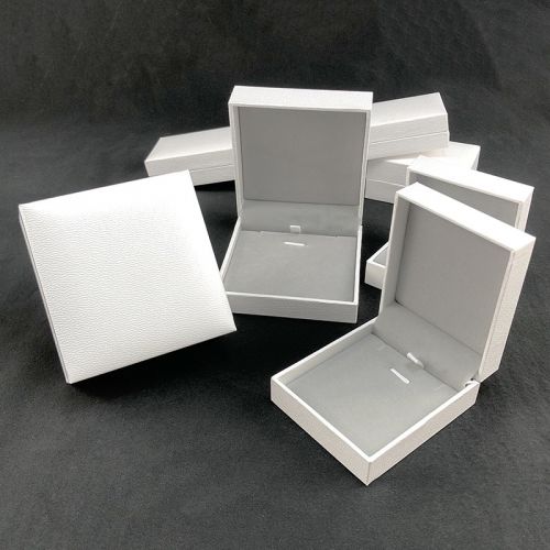 Custom white texture paper luxury jewelry box with your logo