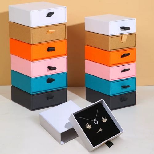 Custom drawer paper jewelry packaging boxes for small business 