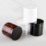 Wholesale 100ml 150ml 200ml 250ml 300ml amber black pet plastic cosmetic cream jar 