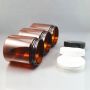 Wholesale 100ml 150ml 200ml 250ml 300ml amber black pet plastic cosmetic cream jar 