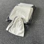 Custom white cotton drawstring dust shoes bag for wig hair makeup handbags