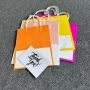 Recyclable Kraft Paper Bag With Own Logo Custom Shopping Paper Bag For Food With Handle Take away bag