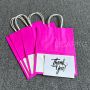 Recyclable Kraft Paper Bag With Own Logo Custom Shopping Paper Bag For Food With Handle Take away bag