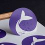 Custom blue Printed Round pvc Sticker / Waterproof Plastic Round Sticker / Adhesive Paper Round Label Sticker