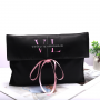 Custom Logo Printed Satin Envelope Underwear Hair Wig Extension Storage Bag Luxury Flap Gift Packing Silk Pouch