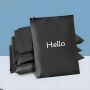 Plastic Storage Black Self-sealing Clothing Bag Plastic Bag Frosted Seal Support Logo Printing Zipper Lock Packaging Bag