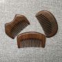 Private label black wood mini beard comb