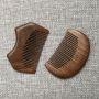 Private label black wood mini beard comb