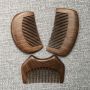 Private label black wood mini beard comb