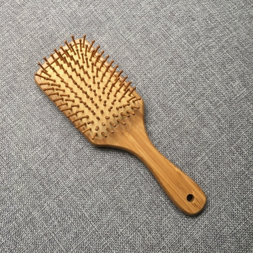 Custom bamboo airbag massage square comb detangling hair brush with your lopo