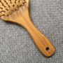 Custom bamboo airbag massage square comb detangling hair brush with your lopo